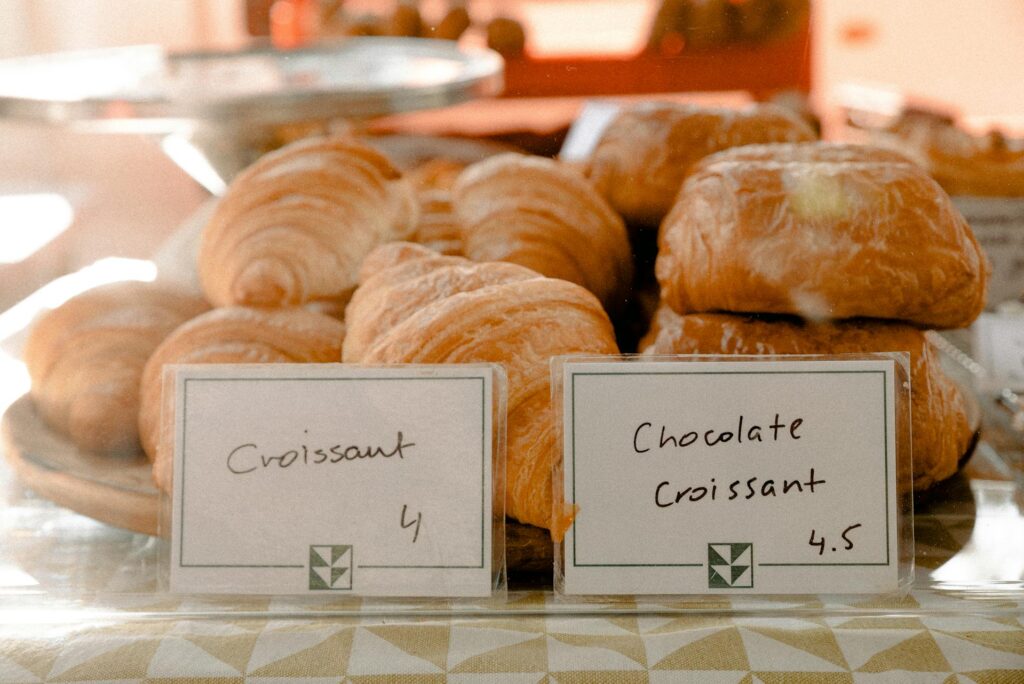 Pastries on display
