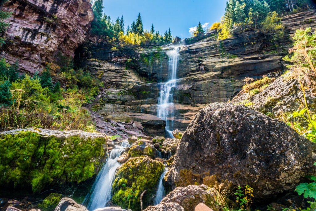 Waterfalls at Bear Creek Falls in Telluride