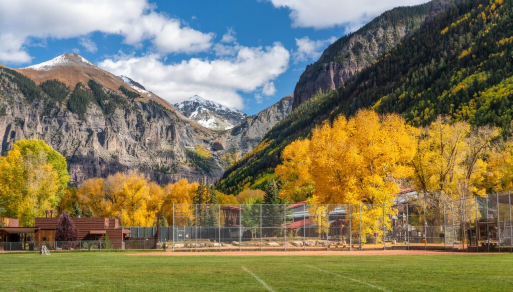Telluride Town Park in the fall